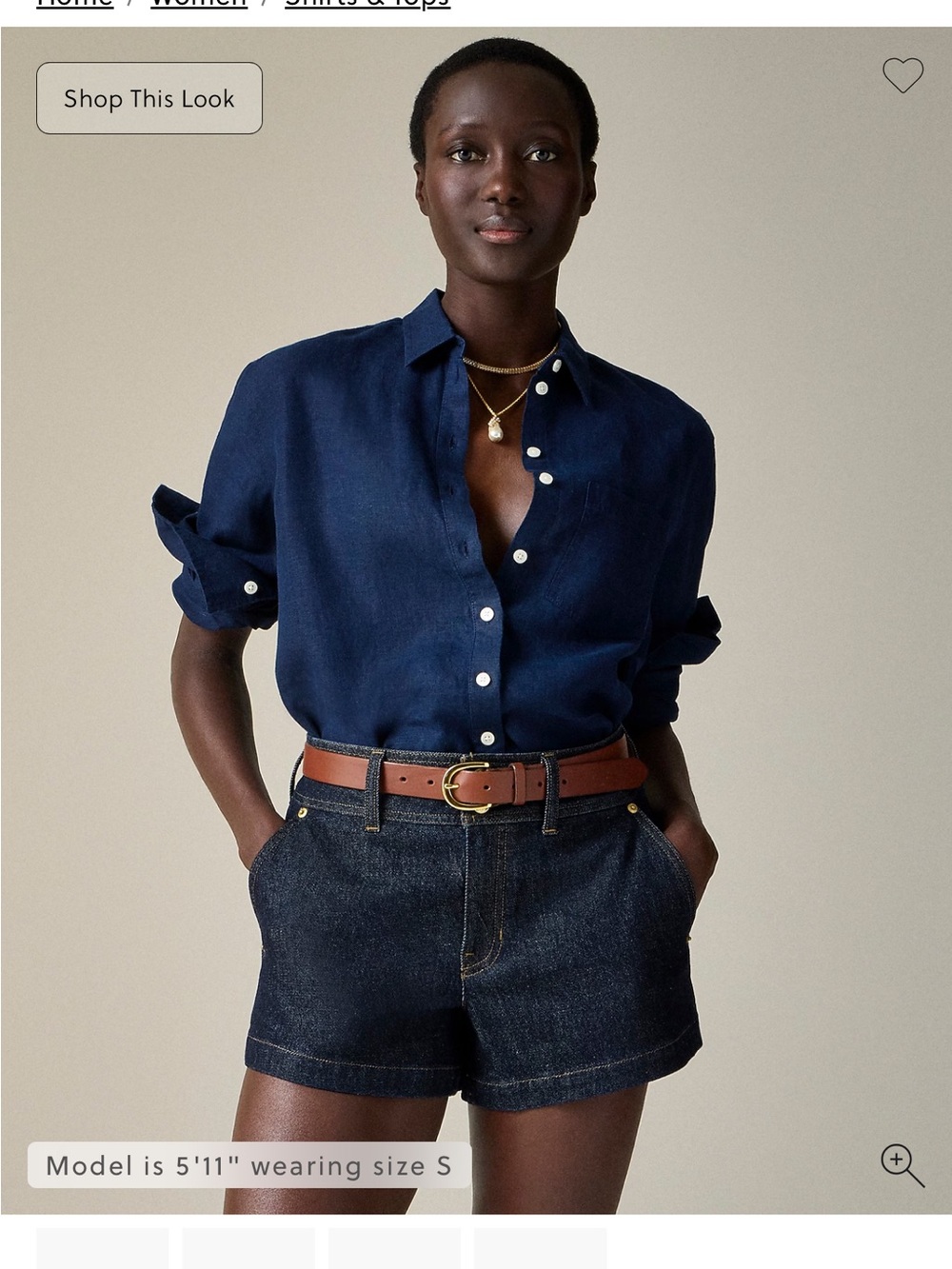 NWT J. Crew Navy Button-Down Cotton/Linen Gauze Shirt.6